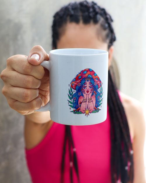 Taza mujer hongo de cerámica 325 ml